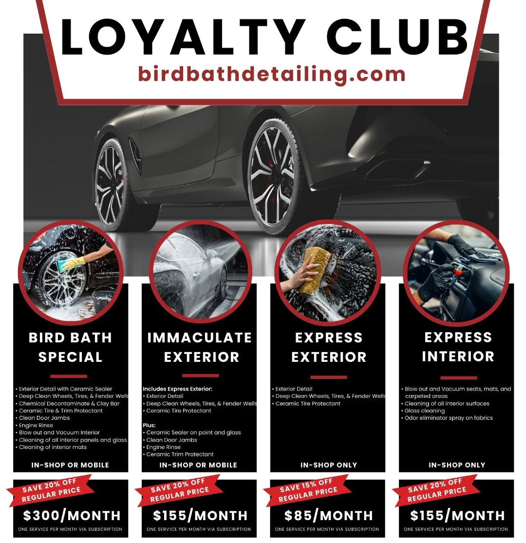 Loyalty Club: Auto Detailing Subscription Membership Greenville